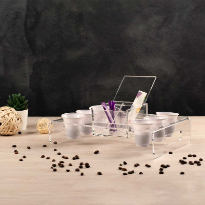  Vesta - Vassoio da caffè Coffèè Box - Colore: Trasparente - SKU: 2376900 