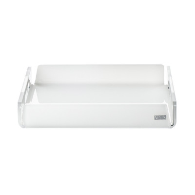 Vesta - Like Water - Vassoio quadrato mini in plexiglass dal design moderno ed elegante - Colore: Bianco - SKU: 0100130S