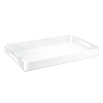 Vesta Like Water Vassoio rettangolare grande in plexiglass dal design moderno ed elegante Colore: Bianco