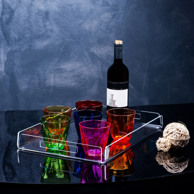  Vesta - Like Water - Vassoio rettangolare grande in plexiglass dal design moderno ed elegante - SKU: 01104 