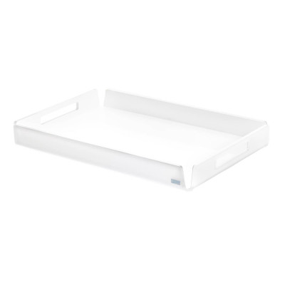 Vesta Like Water Vassoio rettangolare piccolo in plexiglass dal design moderno ed elegante Colore: Bianco