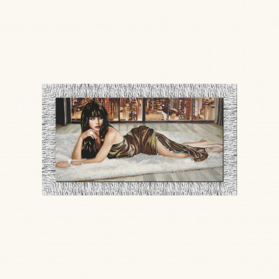 Artitalia - Quadro moderno con cornice argento figurativo glitter strass e brillanti 100X50 - SKU: WRDL549-100X50