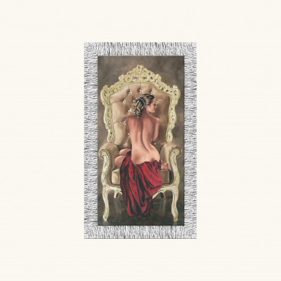 Artitalia - Stampa figurativa con cornice argento moderna con glitter e strass 51x86 - SKU: WRDL576-35X70