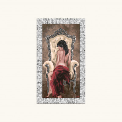 Artitalia - Stampa figurativa moderna con cornice argento con glitter e strass 66x116 - SKU: WRDL577-50X100