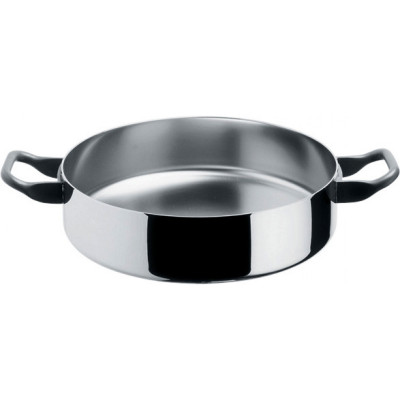  Alessi - La Cintura di Orione - Casseruola Bassa in Trilamina 24" - Colore: Acciaio - SKU: 90102/24T 