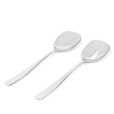  Alessi - KnifeForkSpoon - Posate per insalata Set 2pz - Colore: Acciaio - SKU: AJM22/14 