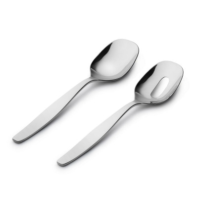  Alessi - Itsumo - Posate per insalata in acciaio - Colore: Acciaio - SKU: ANF06/14 