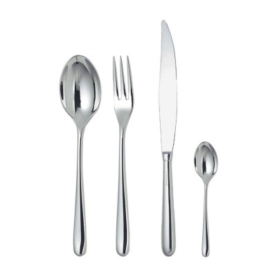 Alessi - Caccia - Servizio di Posate Set 24pz Monoblocco - Colore: Acciaio - SKU: LCD01S24M 