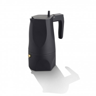  Alessi - Ossidiana - Caffettiera Moka - 3 Tazze - Colore: Nero - SKU: MT18/3B 