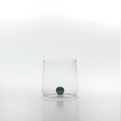 Zafferano Bilia Bicchiere per acqua in vetro dal design moderno Colore: Verde