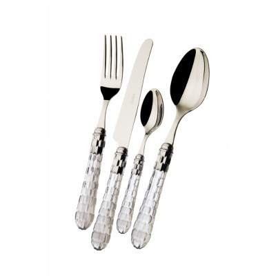  Bugatti - Set di posate 24pz con ghiera cromata collezione "Cristallo" - SKU: CRISTALLO-C 