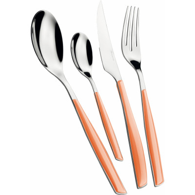 Bugatti Posate da tavola in acciaio set 24pz linea "Glamour" Colore: Melone