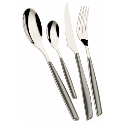 Bugatti Posate da tavola in acciaio set 24pz linea "Glamour" Colore: Argento