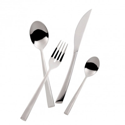  Bugatti - Set 24 pezzi posate da tavola modello con finitura lucida a specchio "Caprera" - SKU: IN-077F50MB 