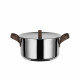 Casseruola a due manici in acciaio inossidabile con fondo magnetico diametro 20"