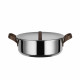 Casseruola bassa due manici in acciaio inossidabile fondo magnetico diametro 28"