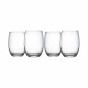 Set di 4 bicchieri per long drink in vetro cristallino