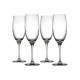 Set di 4 bicchieri per spumanti e champagne in vetro cristallino