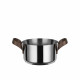 Casseruola a due manici in acciaio inossidabile con fondo magnetico diametro 16"