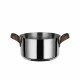 Casseruola a due manici in acciaio inossidabile con fondo magnetico diametro 20"