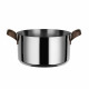 Casseruola a due manici in acciaio inossidabile con fondo magnetico diametro 24"