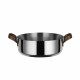 Casseruola bassa due manici in acciaio inossidabile fondo magnetico diametro 28"