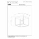 Plafoniera in metallo con forma cubica dalle linee moderne ed eleganti