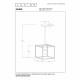 Lampada a sospensione in metallo con diffusore cubico dalle linee moderne