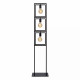 Piantana a 3 lampadine con struttura in metallo dalle linee moderne ed eleganti