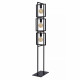 Piantana a 3 lampadine con struttura in metallo dalle linee moderne ed eleganti
