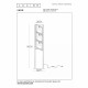 Piantana a 3 lampadine con struttura in metallo dalle linee moderne ed eleganti