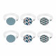 Set 6 allacciatovaglioli in plexiglass dal design elegante