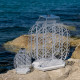 Lampada da terra ricaricabile a LED in plexiglass dal design moderno