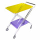 Carrello in plexiglass con ruote dal design moderno