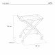 Carrello in plexiglass con ruote dal design moderno