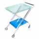 Carrello in plexiglass con ruote dal design moderno