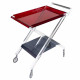 Carrello in plexiglass con ruote dal design moderno