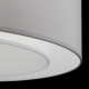 Lampada da soffitto rotonda grande con paralume in tessuto dalle linee moderne