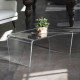 Tavolino in plexiglass rettangolare in stile moderno da soggiorno "Crystal"