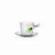 Tazza caffè con piattino decorazione con foglie i vetro