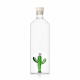 Bottiglia in vetro con decorazione interna cactus