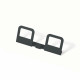 Appendiabiti da parete lineare in stile moderno con 2 ganci