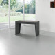 Consolle di design allungabile con struttura in acciaio e 4 ante