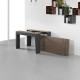 Consolle di design allungabile con struttura in acciaio e 4 ante