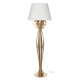 Piantana - Lampada da terra in metallo di design moderno con paralume in tessuto