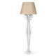Piantana - Lampada da terra in metallo di design moderno con paralume in tessuto