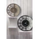 Orologio da parete grande doppia numerazione in metallo dalle linee moderne