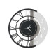 Orologio da parete piccolo doppia numerazione in metallo dalle linee moderne