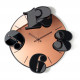 Orologio da parete in metallo con quadrante in vetro di design