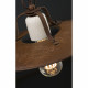Lampada a sospensione piccola con struttura in metallo e dettagli in ceramica